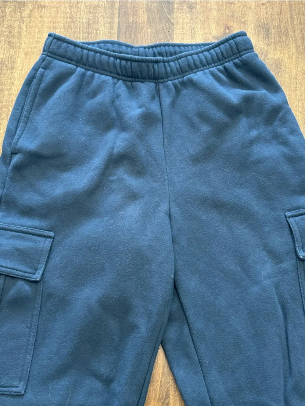 Tuff Athletics Cargo Joggers Size S NWOT Navy Fleece Utility Sweatpants - Picture 5 of 10